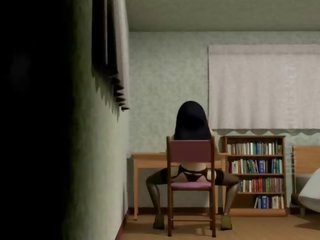 3d anime murgeshë në çorape të gjata dildo pidhi