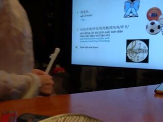 중국의 선생 이 포르노를 와 학생 시 개인 클래스 (speaking 중국의) 더러운 영화 영화