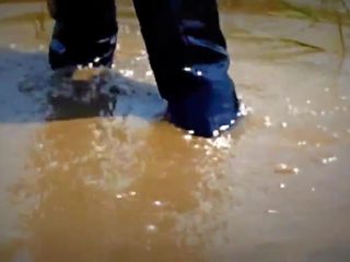 Enchanting muddy lång stövlar, fria strumpbyxor högupplöst smutsiga video- 83