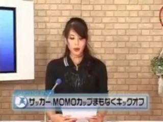 Hapon sports news flash anchor fucked mula sa likod ng