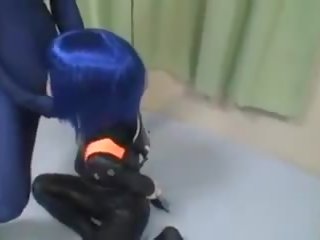 Latex Kigurumi Bondage and Blue Zentai Sex: Free sex movie 8a