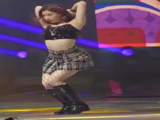 Its itzys chaeryeong showing off her sikil in fishnets