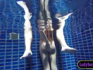 Big tits ladyboy teen blowjob in a pool before anal dirty clip