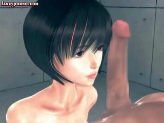 Animated Asian sucking long swagger