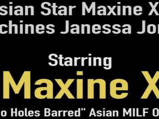 Magnificent asiática estrella maxine x se liga & máquinas janessa jordán!