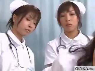 मिल्फ जापान medic instructs नर्सों पर proper हंडजोब