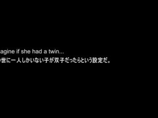 Subtitled 日本語 角色扮演 twin 雙 口交 從 天堂