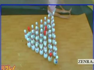 सबटाइटल जपानीस आमेचर bowling गेम साथ फोरसम