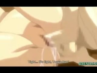 Jap manga with bigtits watching her schoolgirl fucked wetpussy