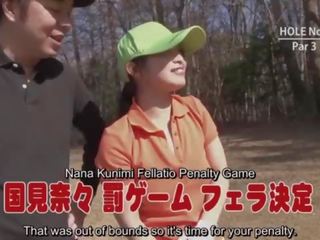 Subtitled necenzurovaný japonské golf robenie rukou fajčenie hra